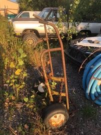 antique industrial hand cart
