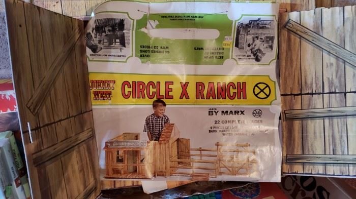 Johnny West cardboard play ranch, never used.