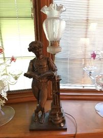 Antique French Statue Converted to Lamp