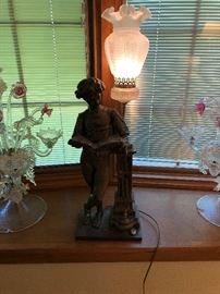 Antique French Statue Converted to Lamp