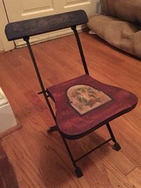 Primitive Child's Folding Chair