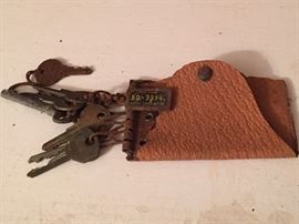 Key Ring with Old N.C. D.A.V. mini license