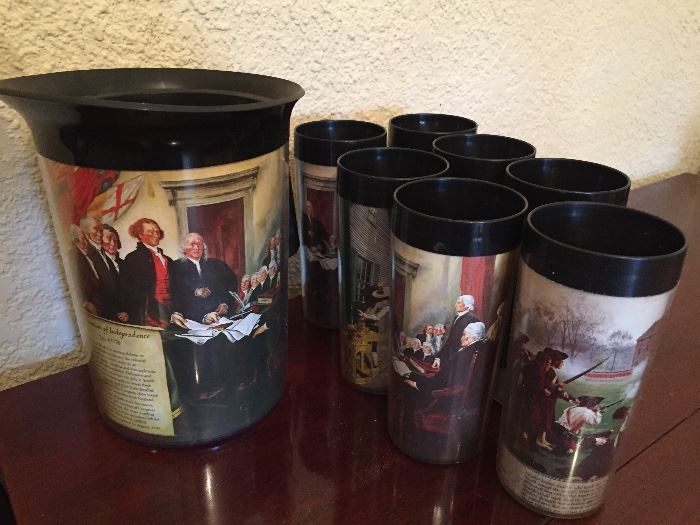 Revolutionary Themed Tumbler and Pitcher Set