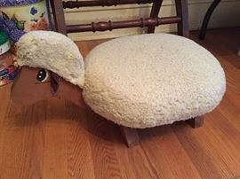 Figural Sheep Foot Stool