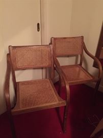 Wicker Back and Bottom Chairs