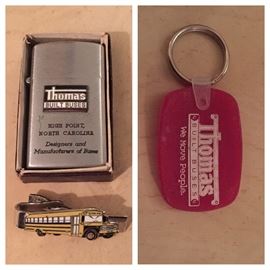 Thomas Bus Lighter, Tie Bar, and Keychain