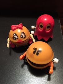 Pac Man White Knob Wind Up Toys