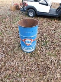 Old Fina Lubricant Barrel