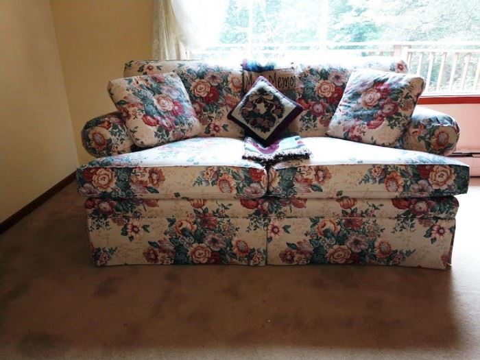 Living Room:  Flower Pattern Couch
