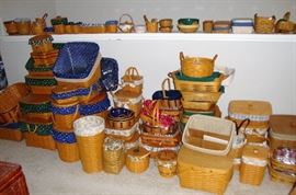 LARGE COLLECTION OF "LONGABERGER" BASKETS