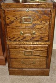 WOOD FILE CABINET WITH KEY