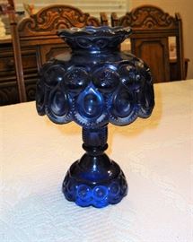 VINTAGE L.E. SMITH MOON and STARS CANDLE LAMP - SWEET !