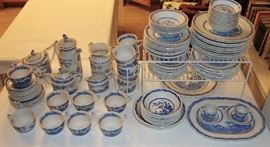 SPLENDID MASON'S IRONSTONE, ENGLAND "BLUE QUAIL" 