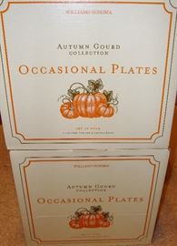 WILLIAMS SONOMA - AUTUMN GOURD COLLECTION "PLATES" NEW IN BOX
