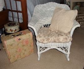 ANTIQUE CHILDS WICKER ROCKING CHAIR