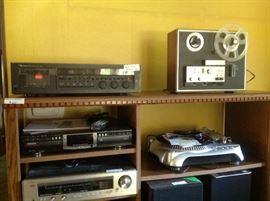 Nakamichi tape deck, KLH reel-to-reel, gemini USB turntable (with box!)
