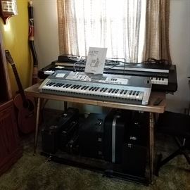 Guitar, Casio keyboad, Rhodes electric piano