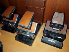 Polaroid SX-70 Land Cameras - one has case
