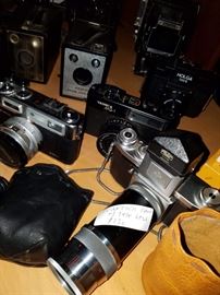 Vintage cameras and lenses