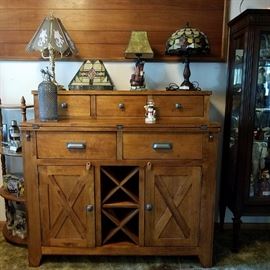 Sideboard with wine rack