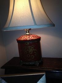 Darling red & gold desk lamp