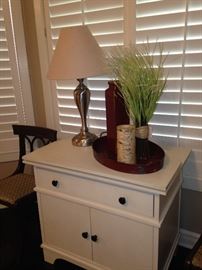 White chest and decor