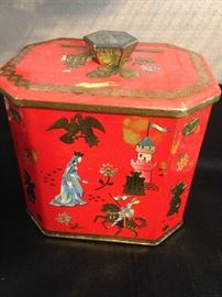 Asian tea tin