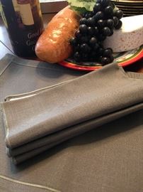 Consigned and never used Royal Linen "Steel" place mats and napkins 