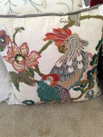 One of many decorative pillows