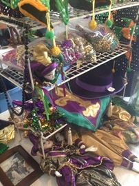 Assorted Mardi Gras decorations . . .