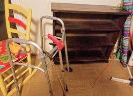 Walker, Rocker and Book Shelf