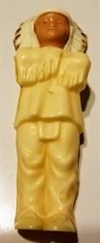 Vintage 1950's Dime Store Indian Boy Chief Plastic Toy