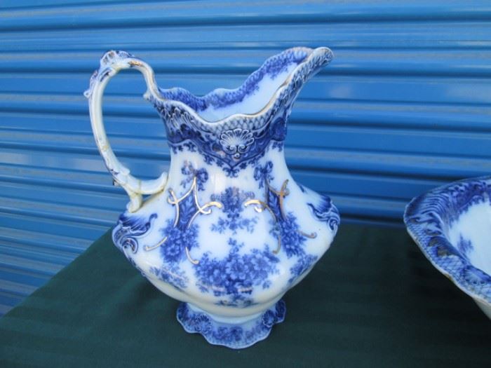 Antique partial porcelain water pitcher