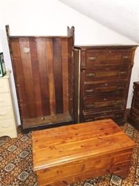 Up 2nd Bedroom Right: Dresser, Shelf Unit, Hope Chest