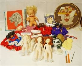 1 Craft Lot  Doll Forms  NICE Crochet Hooks  Vint ...
