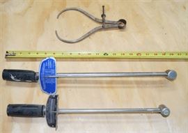 3 Tool Lot 2 Torque Wrenches  Spring Caliper