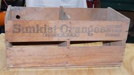 Antique Sunkist Oranges Wooden Crate