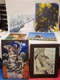 Lot of 6 Pieces of Wall Art and Paintings see pi ...