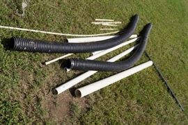 Lot of Plastic PVC Pipe white and black and 2 pi