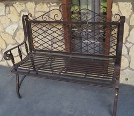 Metal Ornate Lawn Bench