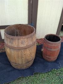 Large barrel. Small Coca-Cola barrel