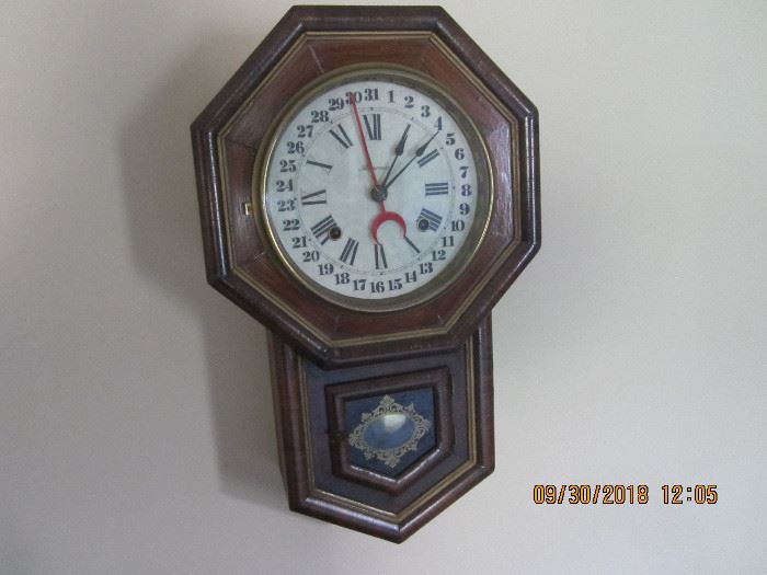 Antique calendar clock. Inspected and cleaned by professional clock smith.