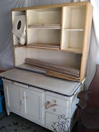 Antique Seller's Cabinet ready for restoration. All parts are with it! 