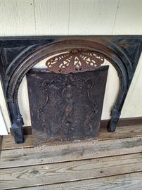 Vintage cast iron fireplace pieces! Beautiful!
