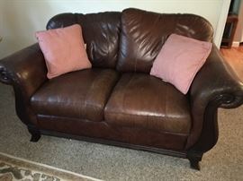 leather love seat