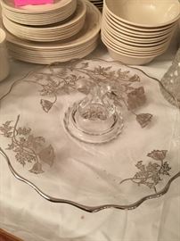 handled serving tray