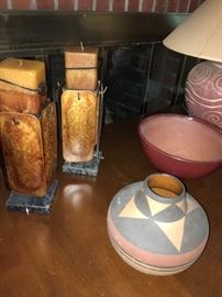 Pottery candles