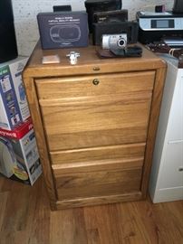 wooden filing cabinet