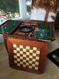 Italian made inlaid multi-game table
