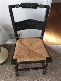 Set of 6 Tole painted Chairs